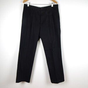 Dockers Classic Fit Pants Men's Size 36x32 Black Pleated Dress Work Pants